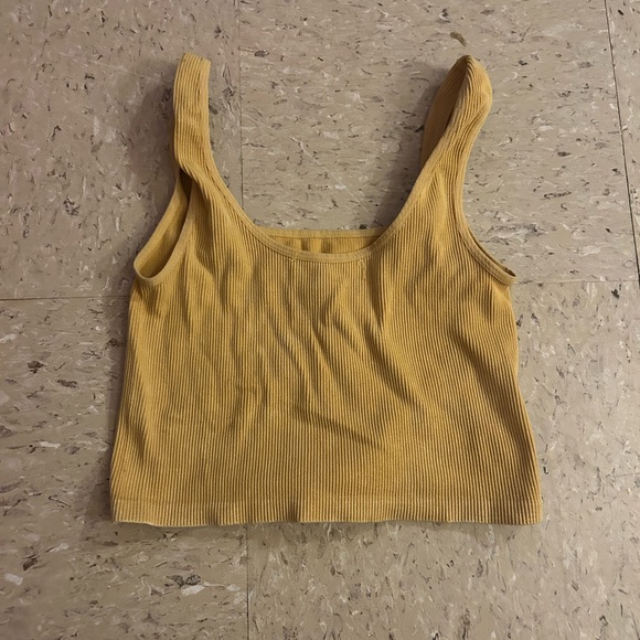 Mustard Ribbed Tank Top - Picture 2 of 2